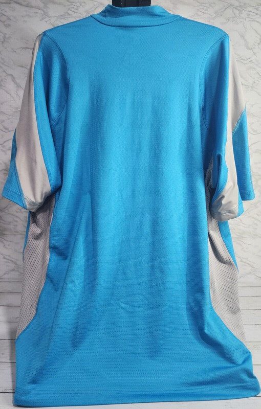 Antigua Desert Dry Golf 1/4 Zip Pullover w/Mesh Armpits Blue/Gray, Men's Size XL gallery