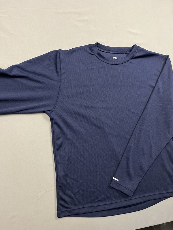 BROOKS RUNNING Blue Thin Stretch POLYESTER SHIRT Long Sleeve Track Gym Men M gallery