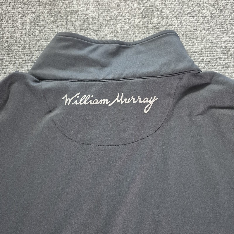 William Murray Pullover Mens Large Black Quarter Zip Golf Athletic Lightweight gallery