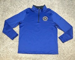 Nike Pullover Mens Large Golf Dri Fit Blue 1/4 Quarter Zip Performance UPS