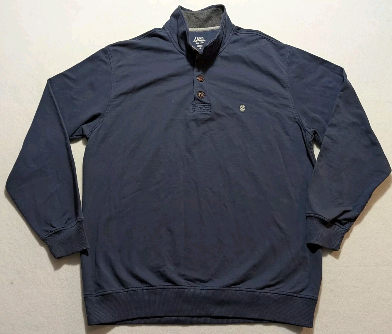 IZOD Saltwater Men’s Large Sweatshirt Pullover Relaxed Navy Blue Nautical gallery