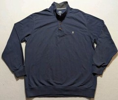 IZOD Saltwater Men’s Large Sweatshirt Pullover Relaxed Navy Blue Nautical
