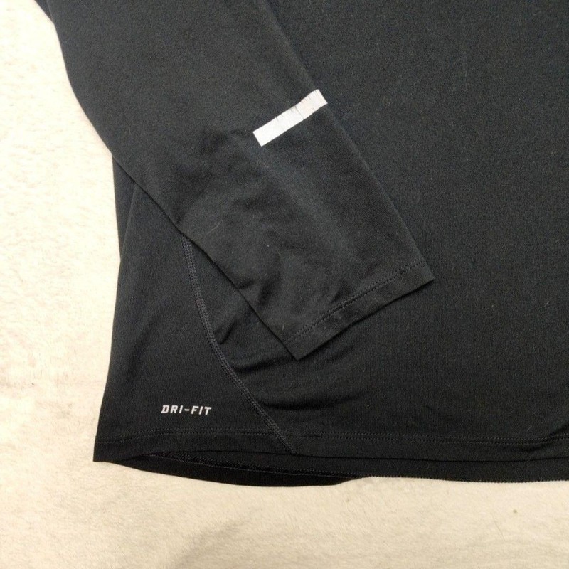Nike Pullover Men L Black Element Running Dri-FIT 1/4 Zip Mock Neck Athletic Gym gallery
