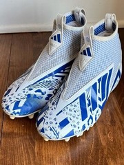 adidas Freak Ultra Laceless Football Cleats Royal Blue White Patterned Size 5.5