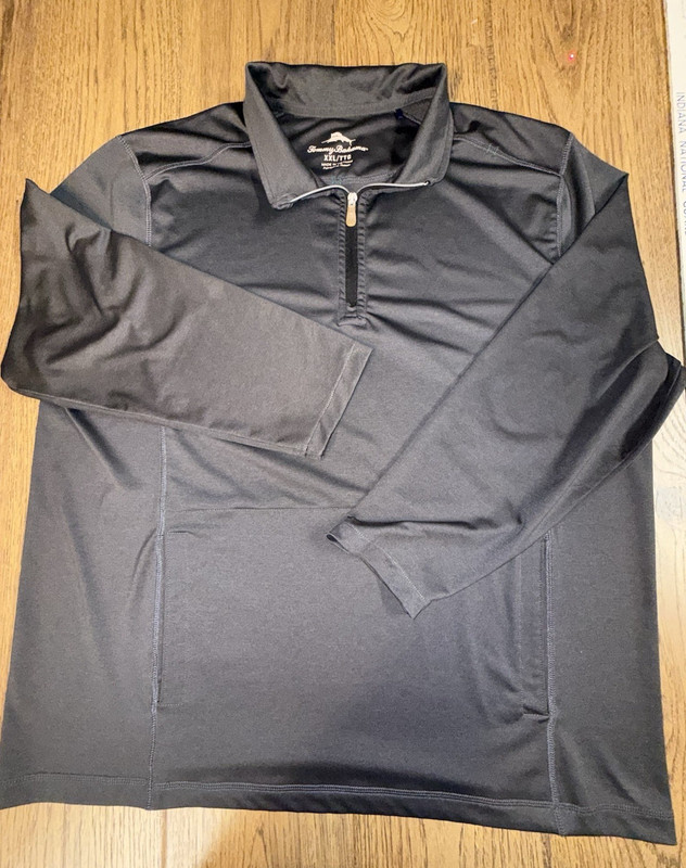 Tommy Bahama Paseo Half-Zip Sweatshirt Grey 2XL XXL Performance Mens Pull Over gallery