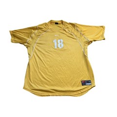 Nike Soccer Jersey Mens XL Yellow Excellent 18 Short Sleeve Team Sportswear