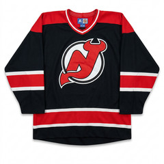 Copied – Vintage Starter NHL New Jersey Devils Hockey Jersey Black Red Mens L
