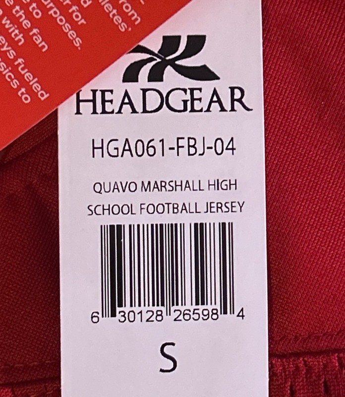 Headgear Classics Migos Rapper Quavo Berkmar High School Football Jersey Sz S gallery