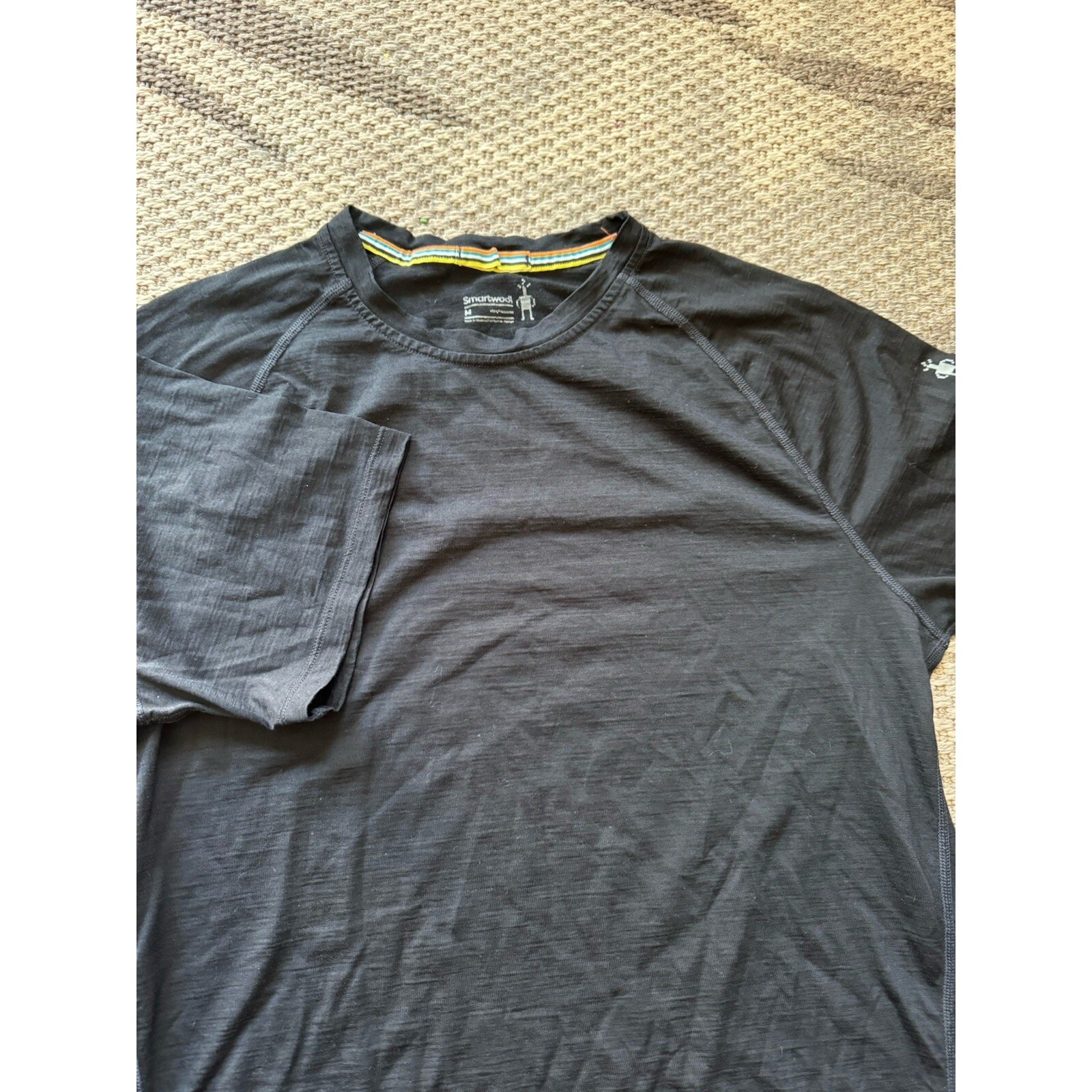 Smartwool Merino 150 Blac Base Layer Casual Crew Shirt Mens MED Short Sleeve $89 gallery