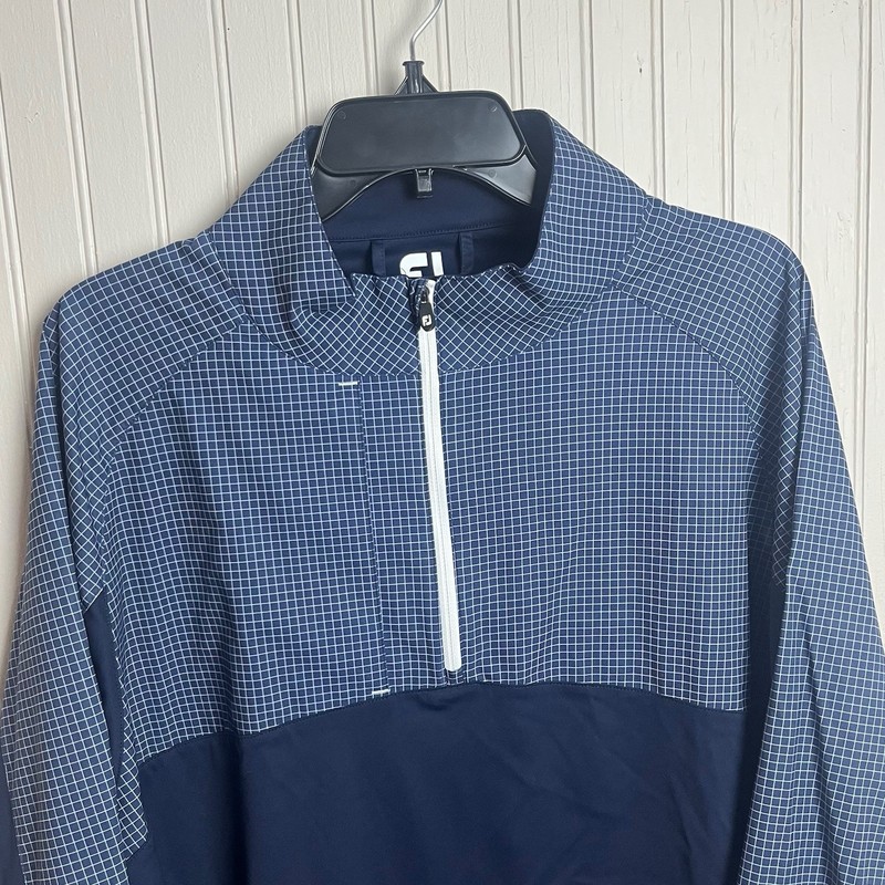 FootJoy Hyperflex Pullover Men’s XL Blue Zip Pocket Waterproof Wind Resistant FJ gallery