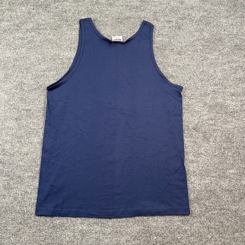 Vintage 90s Yamaha Guitars Center Logo Tank-Top Medium 19x29 Royal Blue gallery