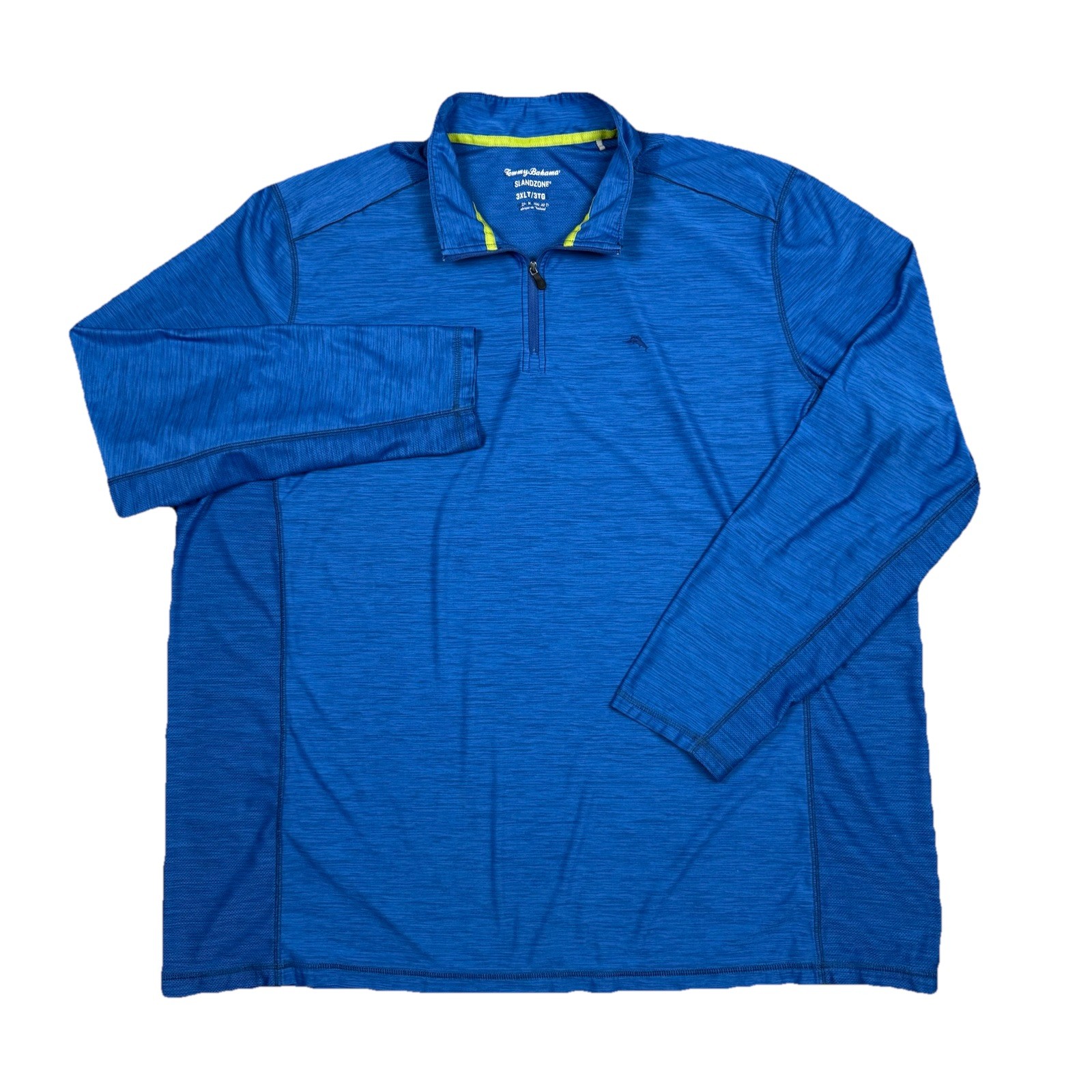 Tommy Bahama Pullover Mens 3XLT Blue Performance IslandZone 1/4 Zip Golf gallery