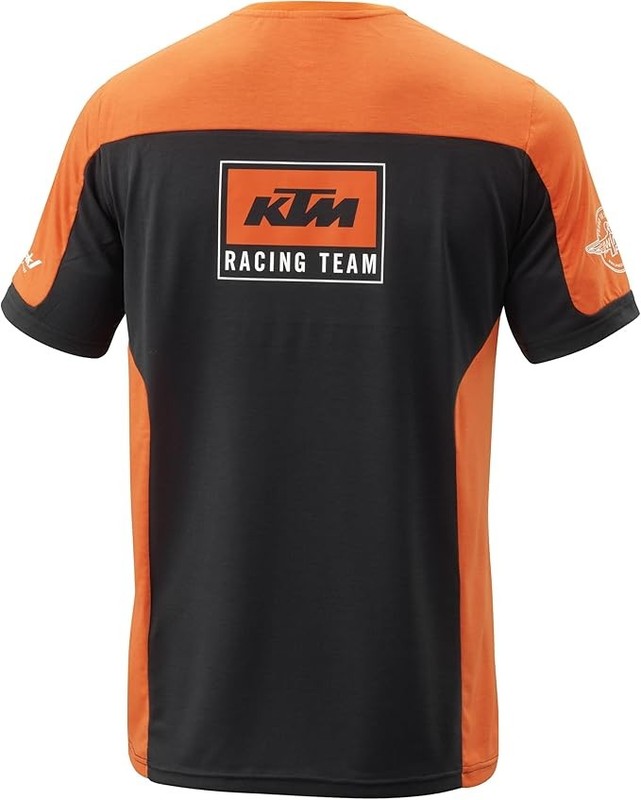 KTM Team Tee Men's T-Shirt, Orange/Black Casual Racing Fan Wear Size: S-3X gallery