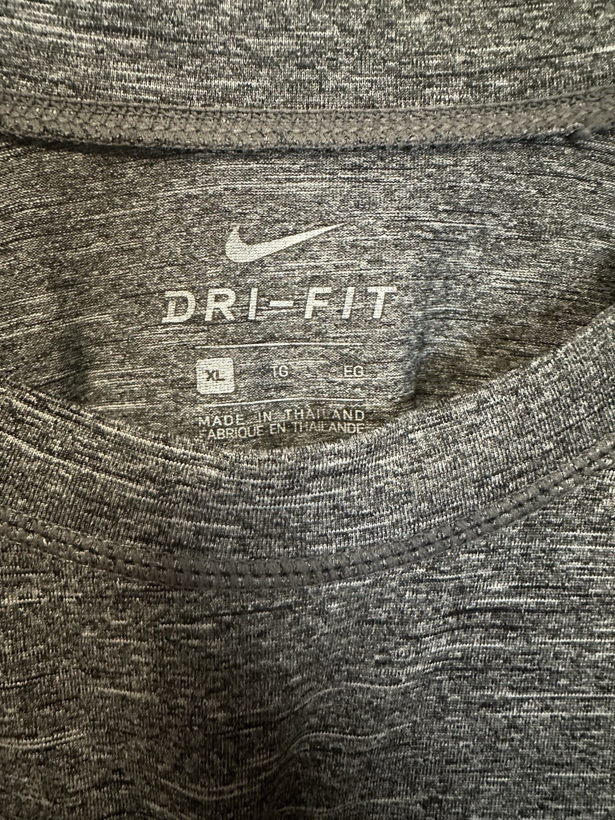 Nike Dri-FIT UPF 40+ Heather Gray Short Sleeve Athletic Shirt Men’s XL gallery