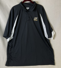 Augusta Sportswear Polo Black Mens XL Moisture Management Purdue Alumni
