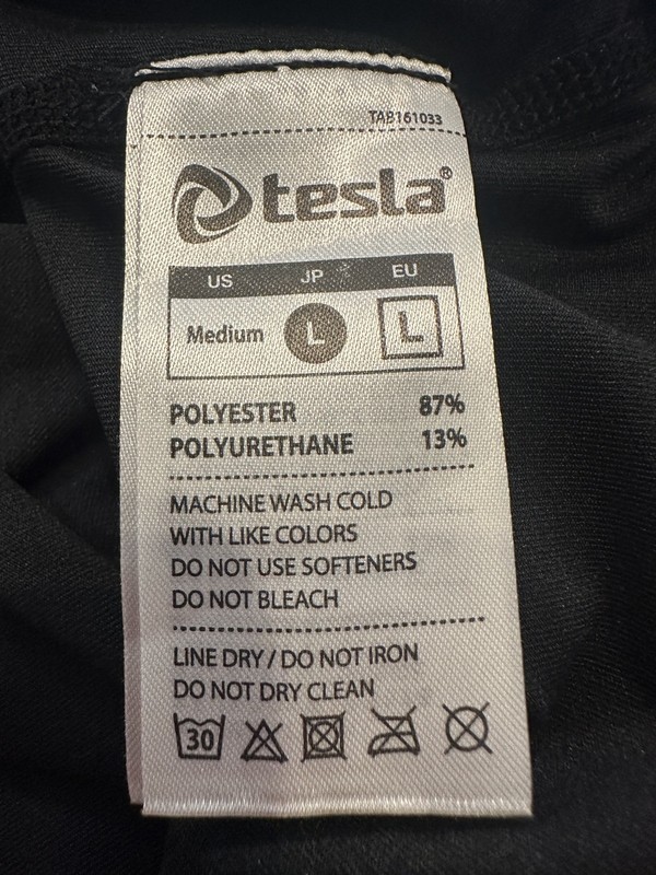 Tesla Shirt Mens Large Black Compression Performance Base Layer Pullover Top gallery