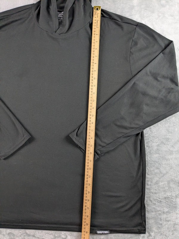 Seatec Outfitters Hoodie Men XL Black Performance Fishing Pullover USA Made READ gallery