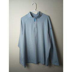 Devon & Jones Polyester Blue Half Zip Pull Over Shirt Men’s XL Golf Outdoors