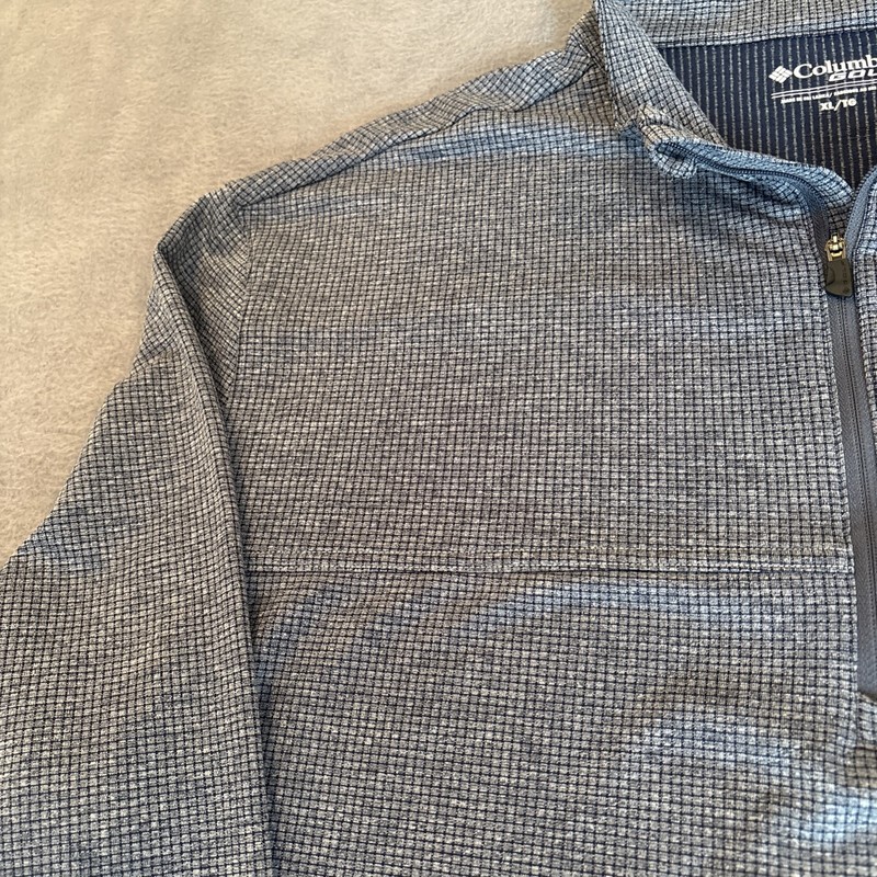 Columbia Golf Quarter Zip Pullover Mens XL Blue FCA Logo Long Sleeve Performance gallery