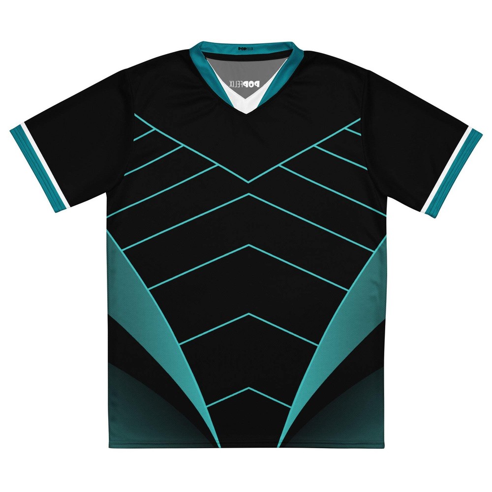 Men's Eastern Blue Pattern Recycled PopFelix Designer Sports Nightclub Jersey