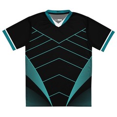 Men’s Eastern Blue Pattern Recycled PopFelix Designer Sports Nightclub Jersey