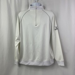 Footjoy 1/4 Zip White Cream Pullover Shirt Laurel Ridge Country Club Sz L