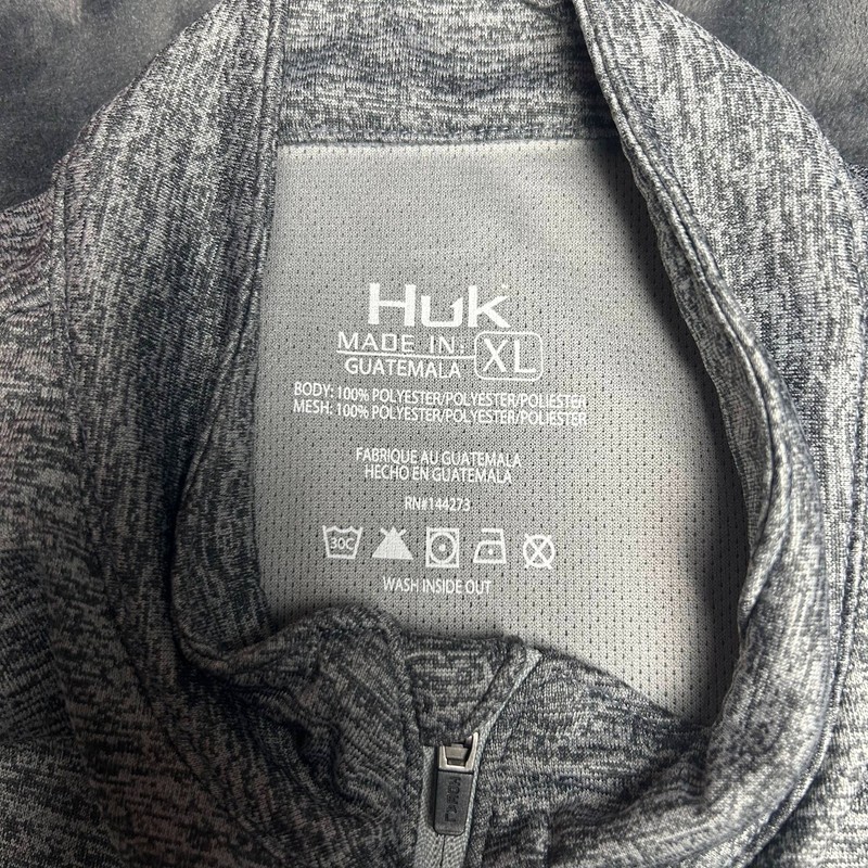 Huk Quarter Zip Performance Pullover Xl Gray Heather gallery