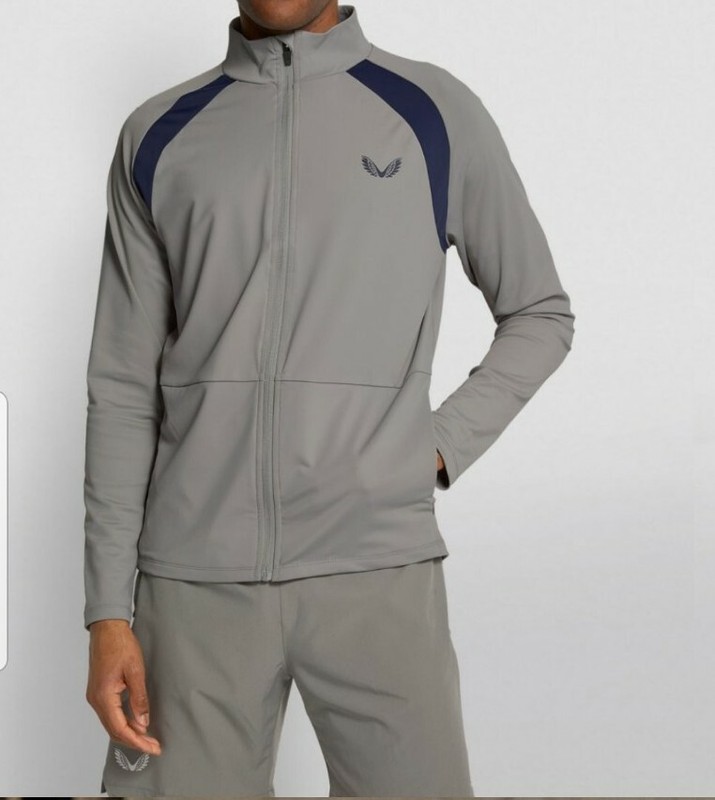 Castore Performance Golf Jacket Slick Stylish Look Grey/ Blue Mens Size XL gallery