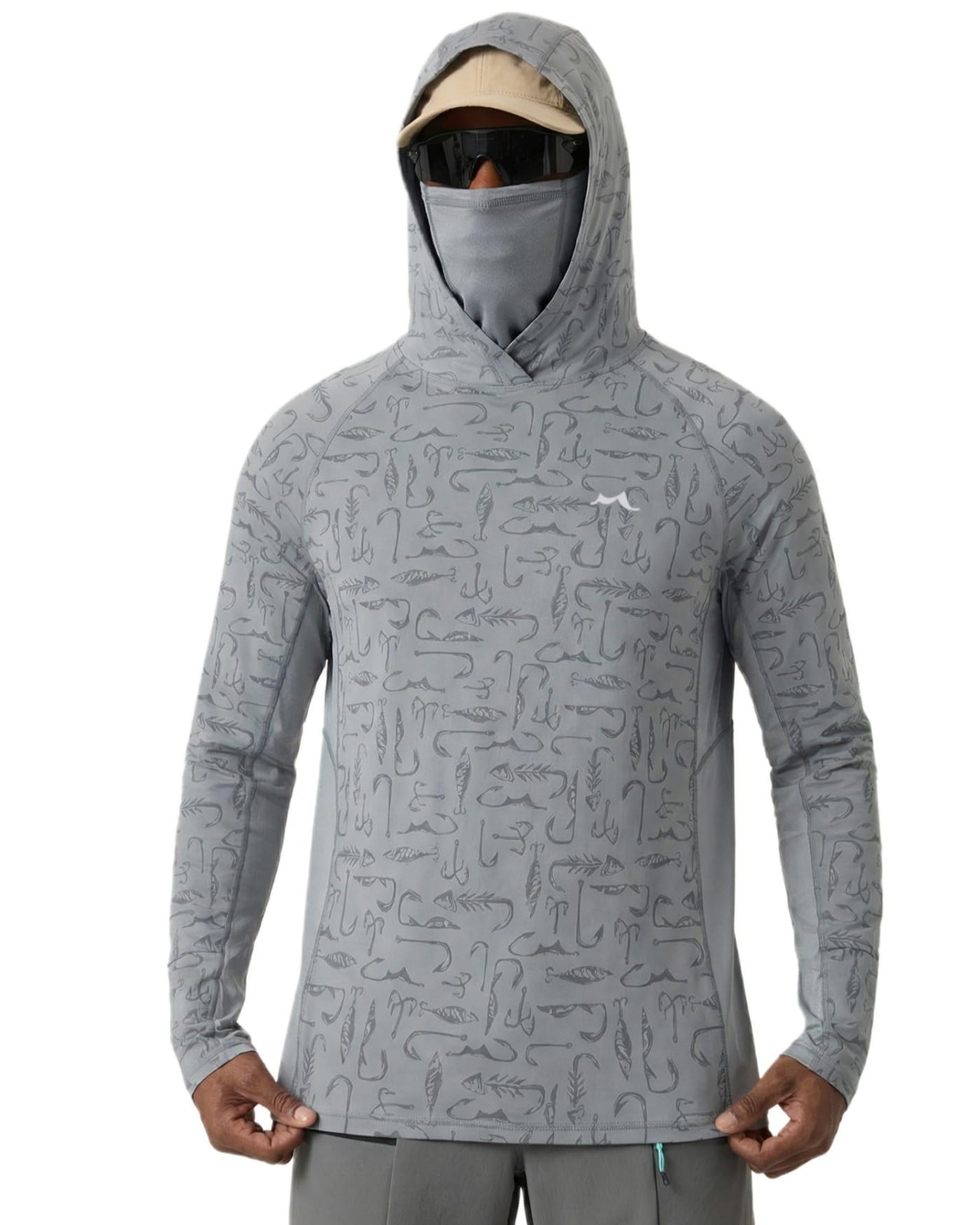 Men’s UPF 50+ Fishing Shirt Sun Hoodie with Detachable , Long Sleeve UV Rash ... gallery