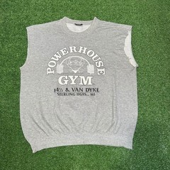 Vintage 90s Powerhouse Gym Cutoff Sweatshirt Made in USAA Mens XL