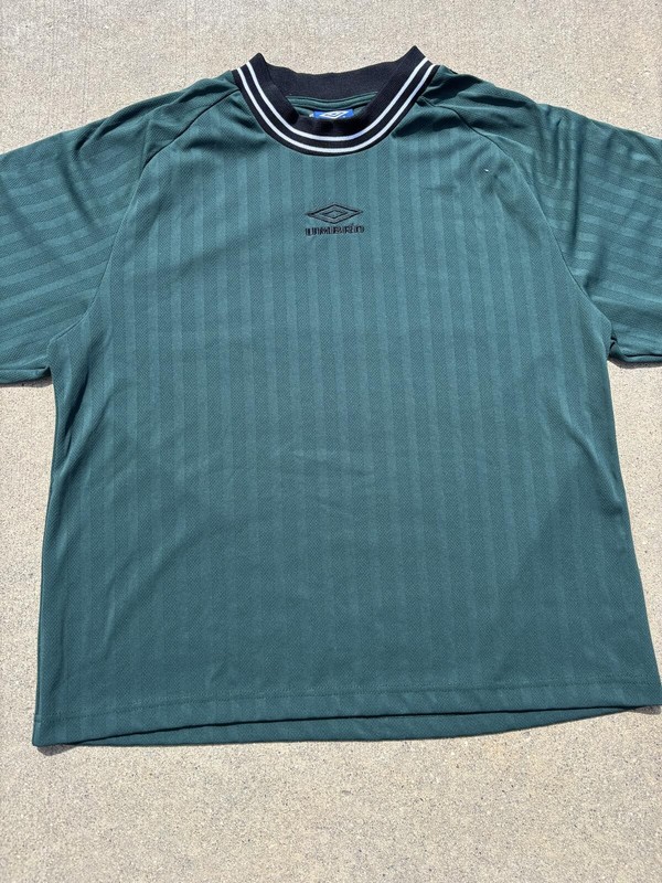 Vintage Umbro Men's Long Sleeve Soccer Jersey Dark Green gallery
