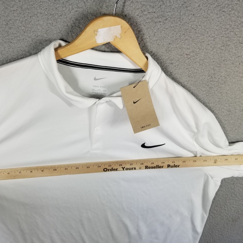 NIKE Dri-FIT Court Victory Polo Shirt 2XL White Standard Fit Tennis Golf NWT gallery