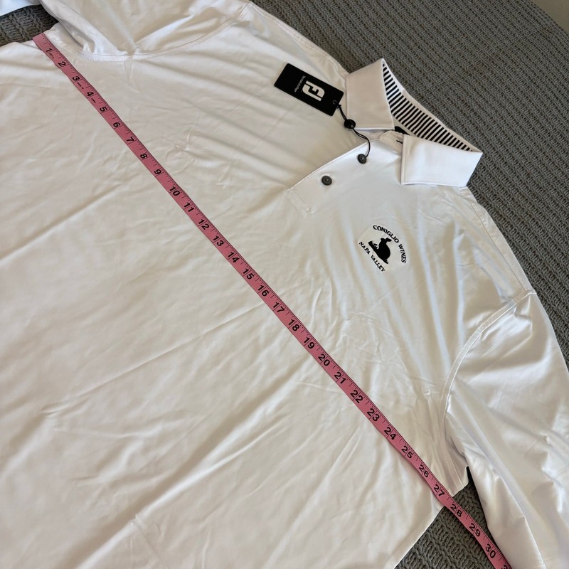 FootJoy Men's White Lisle Polo Shirt Napa Valley Coniglio Wines Size XXL Golf gallery