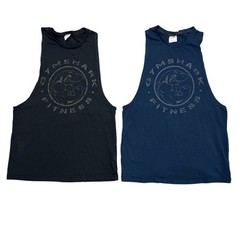 Gymshark Fitness Muscle Tank Top 2 Pack Mens Small Black Navy Blue Workout Gym