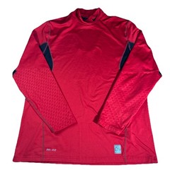 Nike Pro Combat Men’s XL Red Compression Shirt Long Sleeve Fitted Mock Neck