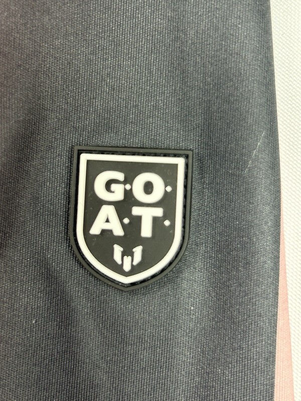 Messi Collection Soccer Jersey Men’s Large Black Pink #10 GOAT Logo Athletic NWT gallery