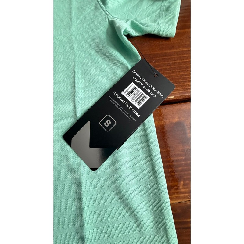 RBX Performance T Shirt Men's Small Mint Green Short Sleeve Athletic CRM2093R3K gallery
