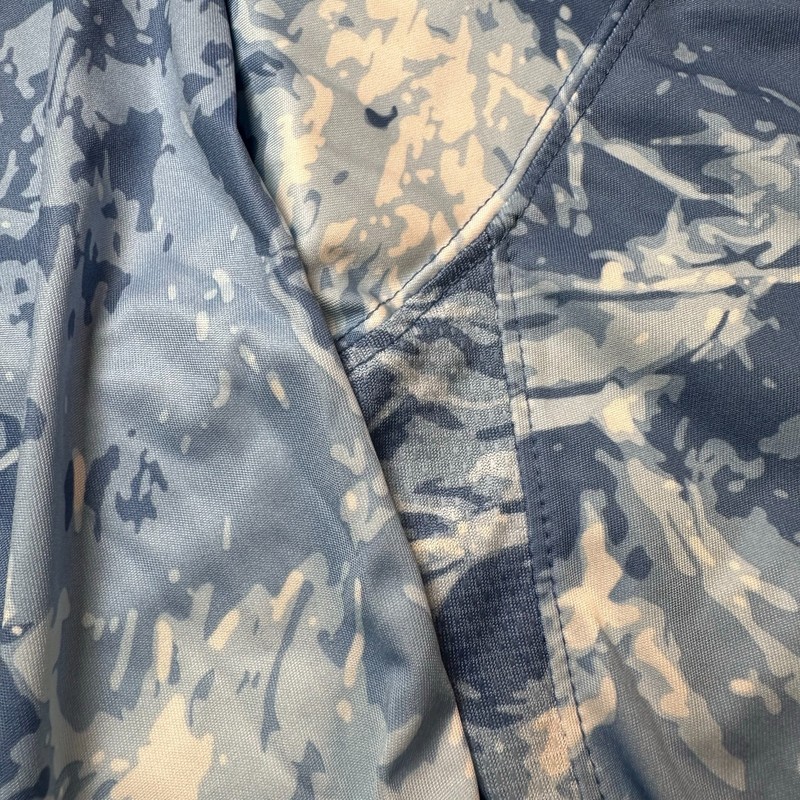Huk Performance Fishing Shirt Mens XL Blue Mossy Oak Camo Long Sleeve UPF gallery
