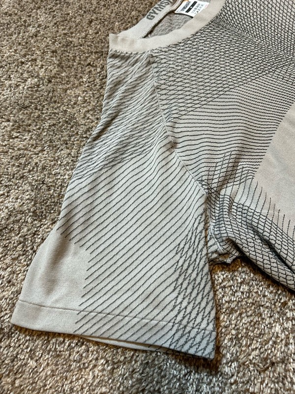 Gymshark Shirt Men M Light Gray/Onyx Gray Apex Seamless T-Shirt SS A1A8T-GBHW gallery