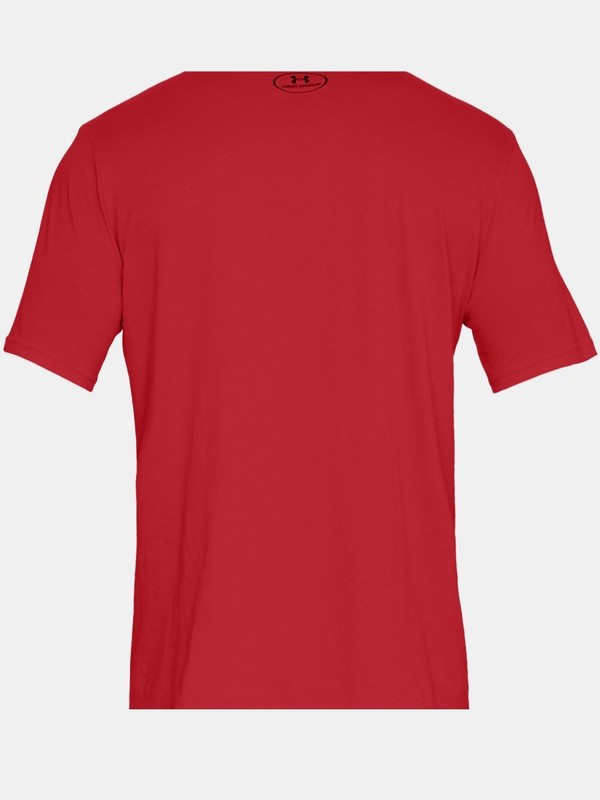 Under Armour Left Chest Logo Mens Short Sleeve Shirt Red W Black Logo-Size Large gallery