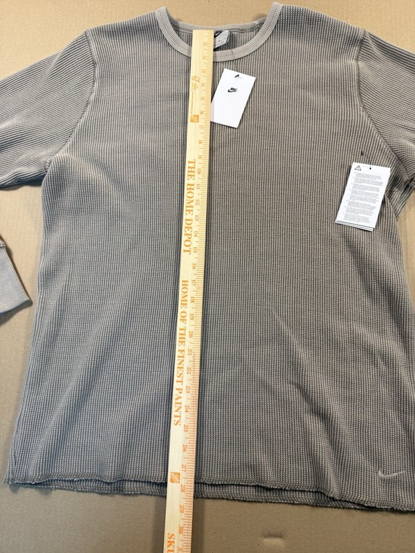 Nike Life Heavyweight Waffle Thermal Long Sleeve Brown Mens M FZ6579-429, NWT gallery