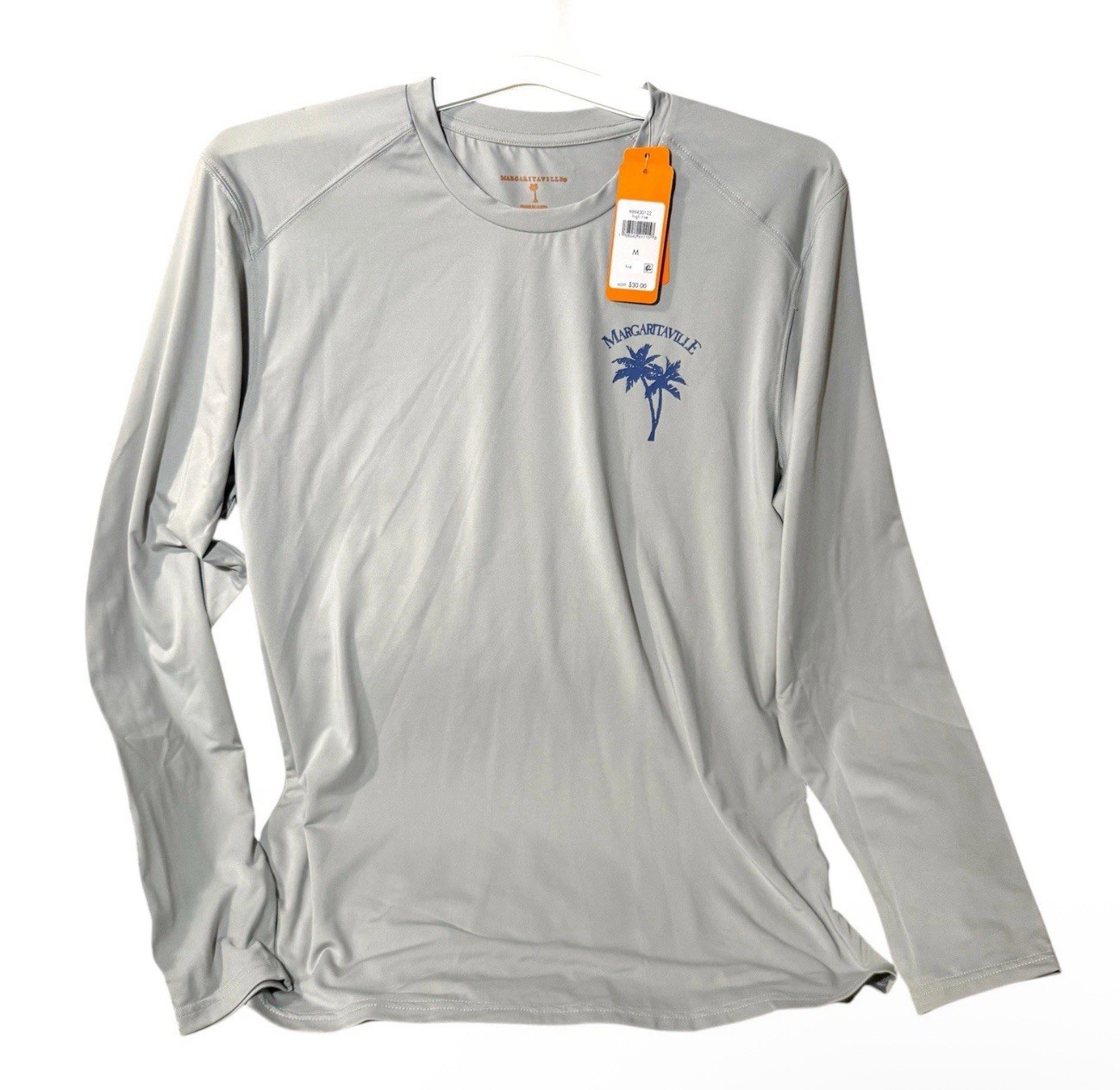 Margaritaville UPF 50 Water Resistant Moisture Wicking Long Sleeve Shirt Gray S gallery