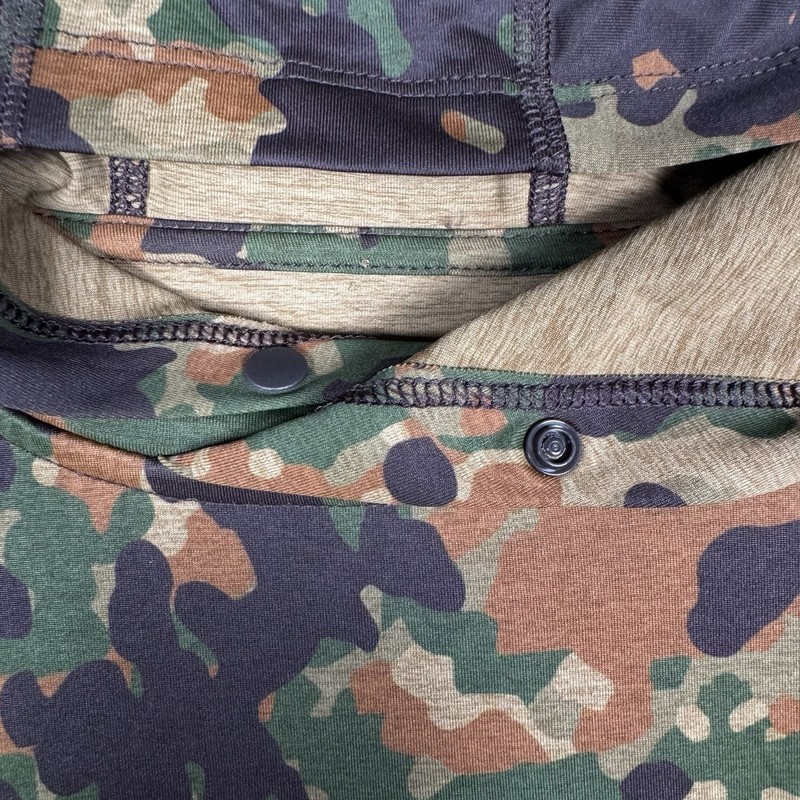 Zero Foxtrot Mens Small Camo Long Sleeve Performance Hoodie Shirt Pocket Logo gallery