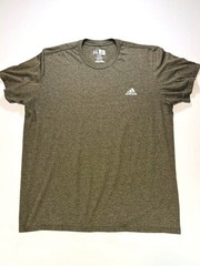 ADIDAS Men’s Standard Crew Neck Logo T-Shirt Army Green Heather Size XL