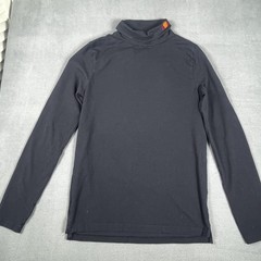 Ellesse Shirt Mens Small Black Turtleneck Long Sleeve Logo Basic Casual Top