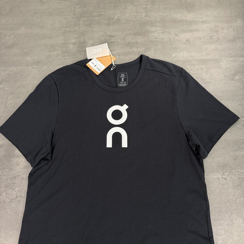On Cloud Running T Shirt Mens XXL 2XL Black Short Sleeve Logo Training Tee