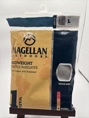 New Magellan Outdoors Grey Mens Waffle Baselayer Midweight Large Top New Pack