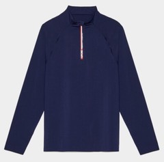 GFORE Men’s TECH NYLON OPS QUARTER ZIP TAILORED FIT BASE LAYER Small S Navy Blue