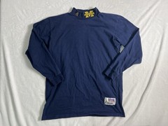 Maxit NFL Pro Line Michigan Men’s Navy Blue Mock Neck Long Sleeve T-Shirt