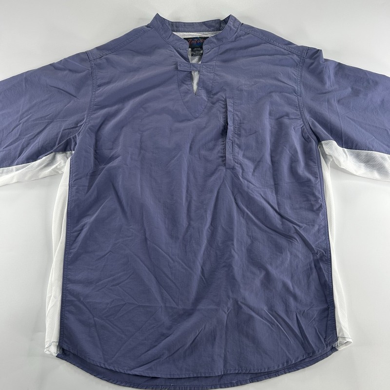 RailRiders Men’s Large Nylon Pullover Jacket Blue Mesh Vented Fishing Hiking gallery